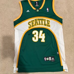 Adidas Old School Ray Allen Seattle Super Sonics Jersey Stitched Size Mens Large